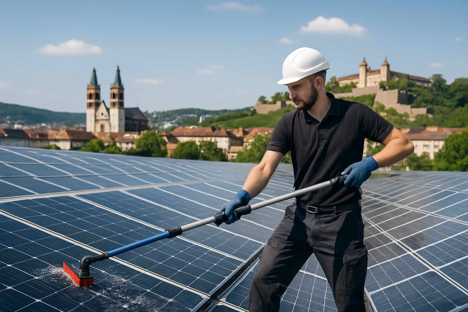Solarreinigung in Würzburg – Solar-Photovoltaikreinigung.de