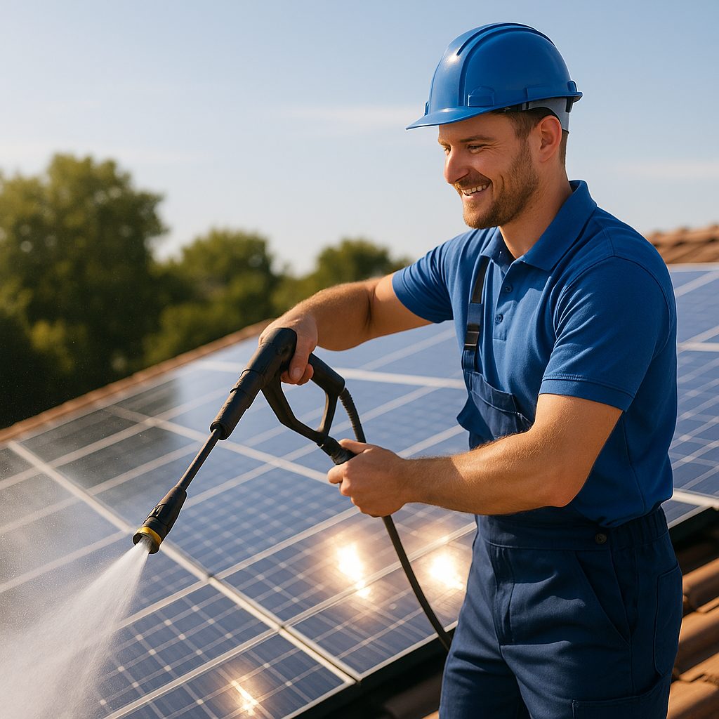 Professionelle Reinigung von Solaranlagen und Solarzellen – Frank Menna GmbH